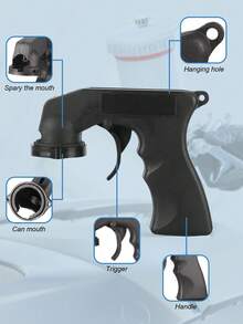Spray Can Trigger Handle – Labor-Saving Ergonomic Grip, Reusable Aerosol Converter For Paint, Adhesive & Lubricant Cans, Tool-Free Installation, Universal Fit For 3.2–3.4cm Diameter Cans