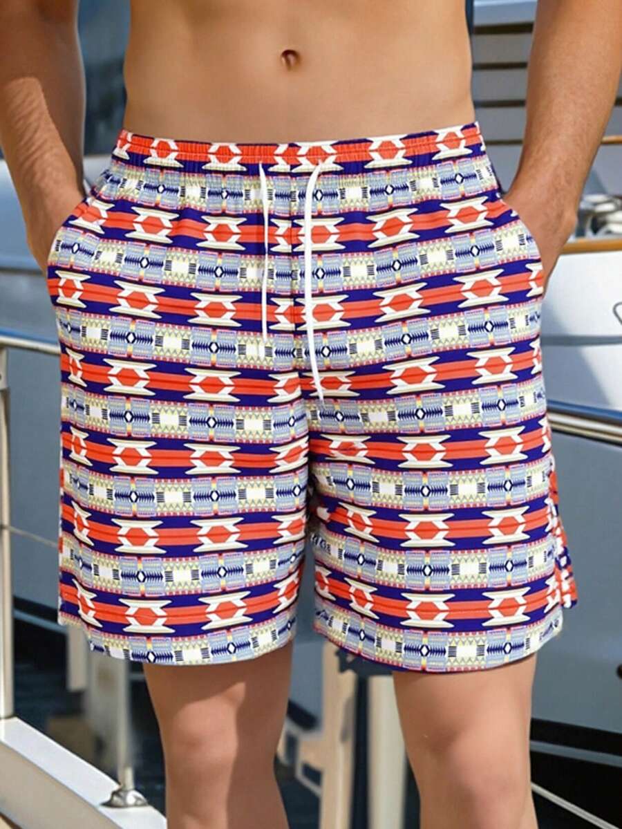 2026 New Men's Summer Vacation Beach Shorts - Red - View 1