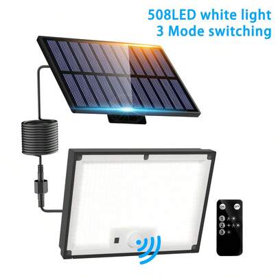 508 LED Solar Powered Outdoor Light With Motion Sensor, 3 Modes, 2-In-1 Solar Flood Light, IP65 Waterproof, Suitable For Yard And Driveway Lighting, Ideal For Halloween, Christmas, Holiday Gifts