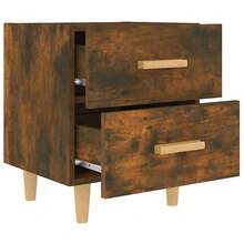 vidaXL Tables de chevet 2 pcs Chêne fumé 40x35x47,5 cm - Noir - Voir 6