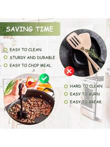 1pc Handheld Kitchen Meat Grinder, Mixer, Mincer, Masher, Cooking Tool - Black - View 6