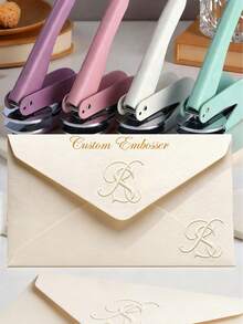 1 PC Personalized Initials Embosser Stamp, Custom Wedding Embossing Stamp For Invitations , Monogram Embosser, Napkin Embosser