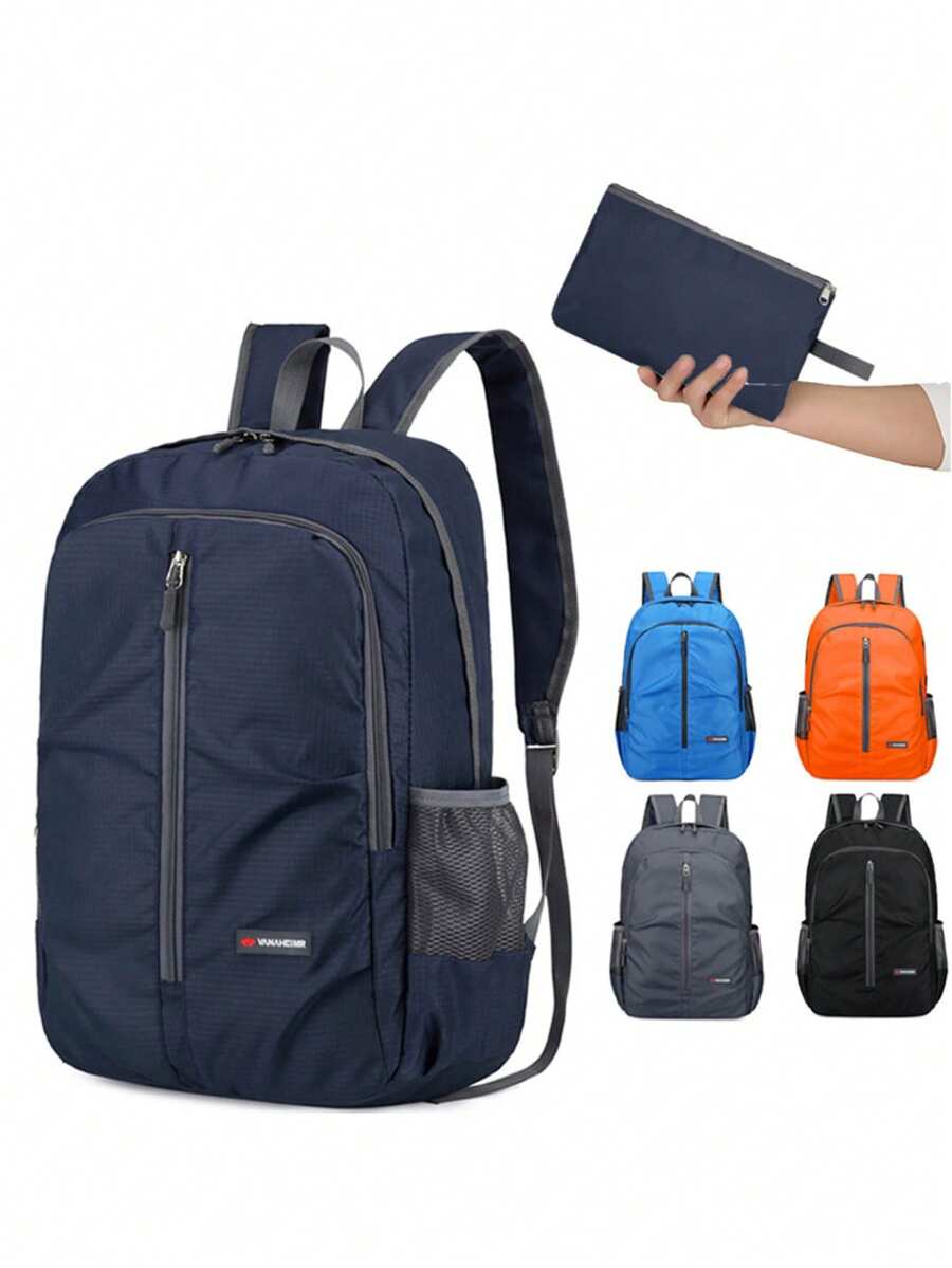 Outdoor Casual Large Capacity Lightweight Foldable Backpack, Suitable For Outdoor Sports, Travel, Hiking, Made Of Nylon Fabric - A - View 1