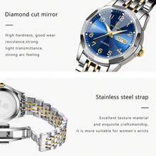 POEDAGAR Fashion Ladies Waterproof Luminous Date Watch Stainless Steel Quartz Watch Birthday Gift Mom Wife Friends Lovers Valentine's Day - Multicolor - View 7