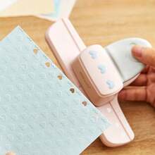 1 件方孔打孔工具，适用于纸张、活页夹和文具、活页簿 DIY 装订用品、笔记本日记装订办公切纸机（银色） - 銀色 - 查看 3