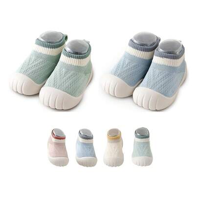 TendenciaZapatos Calcetín Para Bebe Antideslizantes De Silicona Suave Azul Y Verde 12.5 Mx Material Antideslizante TpeCalidad premium