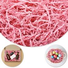 Shredded Paper For Gift Baskets, 1/2LB (8 Oz) Crinkle Paper Filler, Pink Mother's Gifts Day Baskets Grass, Crinkle Cut Papers Shred For Birthdays, Weddings,Boxes Bags, Basket Filler ,Anniverss,Gift Wrapping,Pink - Pink - 查看 3