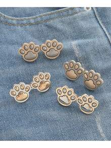 2pcs Cat Claw Waist Cincher, No Sewing Or Tools Needed, Adjustable Waist Button Clips, Jeans Skirt Waist Fixers To Make Waist Slimmer, Bright Silver Detachable Reusable Buckle Pins, Fashion Waist Clips Accessories For Women, Men, Students, Teens, College Girls, Young Professionals