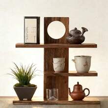 1 件装实木多层首饰架，可作水杯架、化妆品收纳架、动漫人物展示架、秋季装饰壁挂架、收纳托盘、首饰托盘、首饰展示架、装饰展示架、中号梅洛风格收纳托盘架、复古架