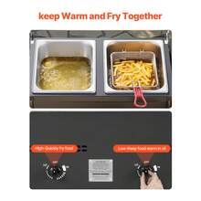 Outdoor Propane Deep Fryer, 8QT X 2 Dual-Tank, Stainless Steel With Foldable Platform, Dual Basket And Heat Adjustment, Floor Standing For Restaurant Home Snack Bar - Black - View 4