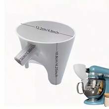 1pc Flour Chute With Pouring Spout And Anti-Splash Guard - Ergonomic Handle And Sturdy Base - Compatible With KitchenAid KSM150 And 5-Quart Stand Mixers