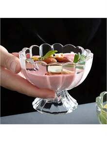 1pc Unique European Style Glass Cup, Suitable For Birthday Gift, Party, Daily Use, Can Hold Ice Cream, Fruit, Dessert, Cute Diverse Design - Multicolor - View 6