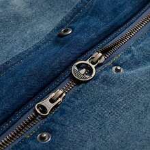 PESS DENIM TT 女士舒适休闲户外运动夹克/外套 KE1072 - 牛仔藍 - 查看 7