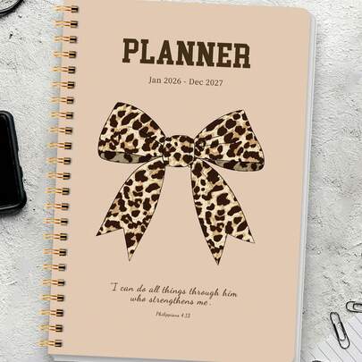 Trees 24-Month Planner 2026-2027, 2-Year Weekly/Monthly Planner With Monthly Overview And Notes, Ideal For Improving Productivity, Scheduling Appointments And Setting Goals, Office Desk Accessory