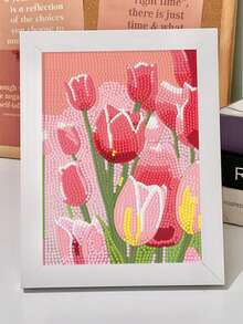 2pcs Floral Diamond Painting, Children Handmade DIY Diamond Sticker Painting Daisy Flower Diamond Art - Multicolor - View 1