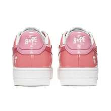 A BATHING APE Bape Lace-Up Metal Eyelet Casual Sneakers, Suitable For Home Wear, All Seasons - Pink - View 3