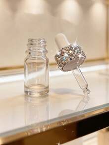 闪亮水晶装饰玻璃滴管瓶，迷你精油滴管瓶，透明玻璃小样滴管瓶，带滴管的液体容器，适用于香水和化妆品，可重复灌装的便携式香水瓶，迷你口袋美容工具旅行必备，防漏可重复使用，适合所有季节，送给朋友和家人的最佳礼物，母亲节/情人节礼物（2毫升/5毫升/10毫升/15毫升/20毫升） - 彩色 - 查看 6