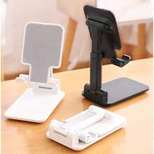 1pc Adjustable & Foldable Phone Holder, Portable Slouchy Desk Stand, Non-Slip Plastic Tablet Stand, No Battery Required Multi-Function Telescopic Folding Live Streaming Desktop Phone Holder, Office & Study Slouchy Tablet Stand - Multicolor - View 8