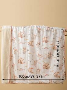 1pc Cute Print Soft Cozy Newborn Baby Blanket, 100*110cm - Multicolor - View 3