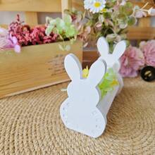 2pcs Resin Mold Rabbit Plaque Flower Basket Gypsum Epoxy Mold, Suitable For DIY Handmade, Easter Decoration, Daily Jewelry Storage Flower Basket Making - White - View 5