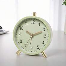 European Style Fashion Electronic Clock, Minimalist Small Alarm Clock, Quiet Quartz Clock For Home, Living Room, Creative, Student Use - Multicolor - View 7