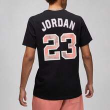 Nike Jordan DNA Sport DNA Retro American Style Solid Color Logo Letter Numeric Crew Neck Short Sleeve T-Shirt, Men, Black - Black - View 5