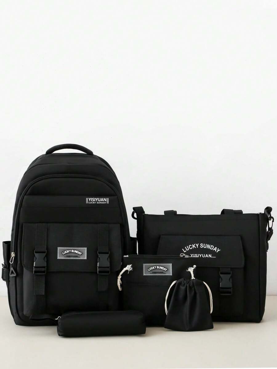 New Stylish Minimalist Cute Large Capacity Travel Backpack Set, Fashionable And Versatile