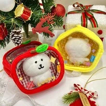 1个卡通星星苹果展示袋 - 收藏人偶收纳袋，带挂钩，动漫配件整理袋 - 彩色 - 查看 1