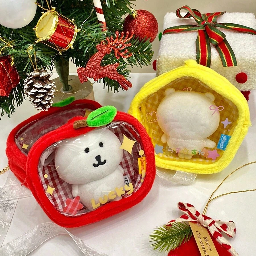 1个卡通星星苹果展示袋 - 收藏人偶收纳袋，带挂钩，动漫配件整理袋 - 彩色 - 查看 1