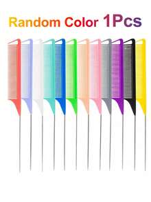 WANMEI 1/7pcs Professional Tail Comb Set, Including Tail Comb, Parting Comb, Stainless Steel Tail Comb, Anti-Static Hair Comb, Braiding Comb, Fine-Tooth Tail Comb, Highlighting Comb, Multi-Functional, Suitable For Normal Hair, Candy Color Series, Ideal For Bridal, Barbershop, Salon And Home Use. - Multicolor - View 29