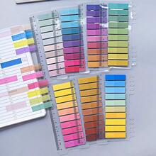 200张彩色PET材质便签纸，可书写，可重复粘贴，半透明书签，自粘式页面标签，适用于活页夹和索引。 - 彩色 - 查看 3