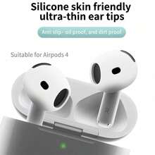 3對超薄0.3mm矽膠耳塞套，適用於Apple 4替換超薄橡膠耳機耳塞，Airpod4防滑耳機套 - 彩色 - 查看 3