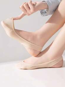 5 Pairs Women's Breathable Non-Slip Invisible Socks, Suitable For High Heels & Low-Top Shoes, Spring/Summer - Multicolor - View 10