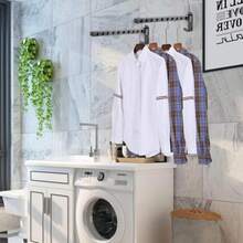 CYPNTendedero de Pared Tendedero Plegable para Ropa Estante de Ropa Retractil para Ahorro de Espacio con 20 Agujeros de Percha y Una Barra de 40 cm para Balcón Interior y ExteriorFashion