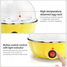 Egg Cooker,Egg Boiler Maker, Boiled Egg Cooker, Egg Steamer, Electric Eggs Boiler Multifunctional Mini Eggs Cooker Steamer Poacher For Kitchen Use (US) - US A Type Plug(110-127V) - View 9