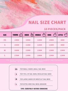 10pcs Minimalist Valentine's Day Nail Stickers, Acrylic Nail Art Set, Champagne Color Rhinestones, Heart Decor, Leopard Print Design, White Star Nail Stickers, Includes Nail File (1pc Jelly Sticker + 1pc Nail File), 3 Sizes: Almond, Duck Mouth, Coffin, Suitable For Commute, Valentine's Day, New Year, Party, Winter Holiday & Daily Wear Nails Nail Supplies Handmade Press On Nails - 彩色 - 查看 6
