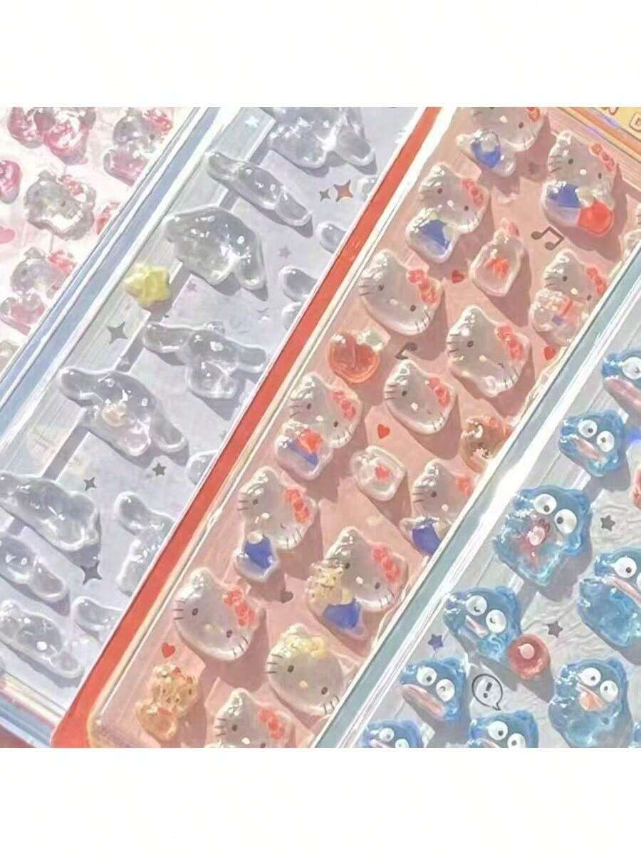 卡通宝石贴纸 | 3D亚克力手工贴纸 | 立体贴纸 | 行李箱装饰 儿童手工玩具 女孩礼物 | DIY拼图 | 卡通装饰贴纸，适用于行李箱、吉他、杯子、手机壳、笔记本电脑等，是送礼佳品