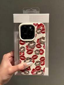 1pc Unique Astronaut & Red Lip Pattern Full Coverage TPU Shockproof Phone Case, Compatible With Apple 16, 15, 14, 13, 12, 11 Pro Max, Series - Kiểu 4 (1 chiếc) - Xem 4