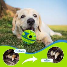 Dog Toy, Sound-Making Ball, Rolls And Makes Funny Noises, Keeps Dogs Entertained, Durable And Chewable, No Batteries Required, Interactive Pet Toy, Lullaby Laughing Ball Toy, Dog Intelligence Training Ball Toy. - 綠色3.5in - 查看 4