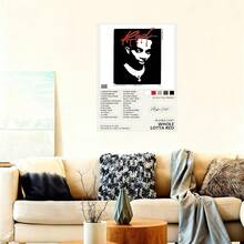 Framed 1pc  "Whole Lotta Red" Album Lyrics & Tracklist Canvas Print - Iconic Song Titles (Pink Toinetti, Die Lit) Music Wall Art Poster For Fans, Home, Office, Bedroom, Cafe Decor - Ideal Gift, Flat, Perfect For - Framed - 查看 2