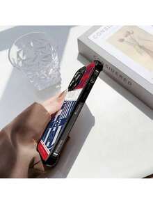 a la UE (DE y ES) Funda protectora para iPhone 17 S22-S261 Rojo Fútbol B-Barcelona, patrón de estilo de fútbol, funda de teléfono transparente con esquinas negras chapadas, resistente a los impactos y ligera, adecuada para iPhone 16/11/13/15/15 Plus/15 Pro/15 Pro Max/12/14 Pro Max/11 Pro Max/12 Pro/12 Pro Max/13 Pro/13 Pro Max/14 Pro/14 Plus ~ Material con esquinas negras chapadas y resistente a los golpes - Negro - Campo verde 320MO - Plateado - Ver 5