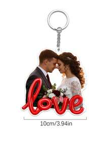 Customized Photo Keychain, Personalized Acrylic Keychain, Couple Customized Keychain, Photo Keyring, Valentine's Day Gift, Birthday Gift, Anniversary Gift - Multicolor - View 11