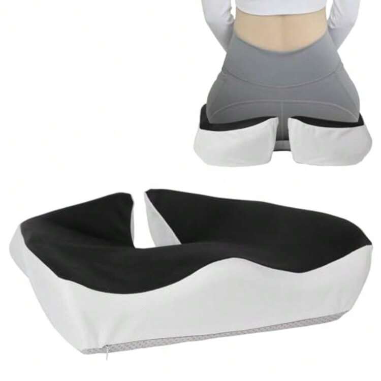 CYPNBestYiJo Cojin Ortepedico de Memory Foam para Asientos Alivio para Dolor de Ciatica Espalda y Coxis Almohadilla de Apoyo con Funda Lavable Adecuado de Oficina Coche HogarFashion - 222344878 - Añade 2