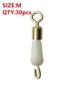 30个蓝白硅胶快速旋转夹，防松动快拆旋转扣，钓鱼线连接器 - 彩色 - 查看 12