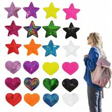 10/24 Miếng Thêu Hình Ngôi Sao & Trái Tim Lấp Lánh – Có thể ủi hoặc may lên quần áo | Phụ kiện DIY hoàn hảo cho mũ, áo sơ mi, quần jean & túi xách | Nhiều màu sắc để lựa chọn - Nhiều màu - Xem 26