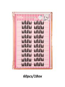 Sibeuna 60/120/180pcs Glue-Free Single Cluster C 0.07mm Cartoon Style Natural Cluster False Eyelashes, 10 Rows Glue-Free Natural Long False Eyelash Clusters For Women's Eye Makeup, Party, Club Makeup Tool - C - 查看 7