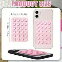 2个硅胶防滑吸盘，双面硅胶吸盘，手机防滑贴，手机充电宝背面吸盘 - 彩色 - 查看 3