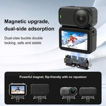 For Osmo Nano / Action 6 PULUZ Magnetic Metal Quick Release Base Mount (Black) - Black - View 9