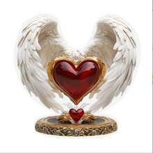 1 chiếc cánh thiên thần bằng acrylic hình trái tim để trang trí bàn làm việc, chủ đề lãng mạn, sử dụng đa năng, lý tưởng cho ngày Valentine, đám cưới và trang trí tiệc. - Nhiều màu - Xem 6