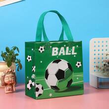 25PCS Football-Themed Party Tote Bag Packs With Handles - 4 Uniquely Designed Gift Packaging Bags, 9"X8.6"X4.3", Non-Woven Fabric Gift Bags, Shopping Bags, Suitable For Sports Party Decorations - Multicolor - View 8